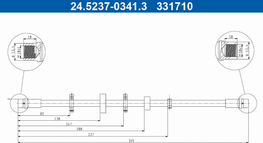 ATE 24523703413 - Тормозной шланг parts5.com