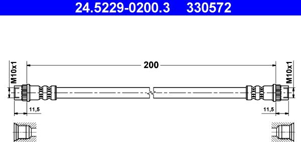 ATE 24.5229-0200.3 - Тормозной шланг parts5.com