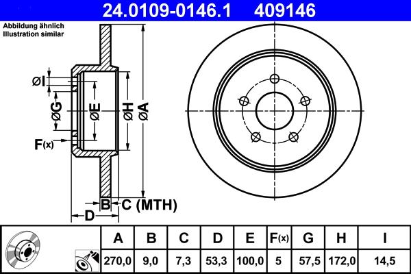 ATE 24.0109-0146.1 - Тормозной диск parts5.com
