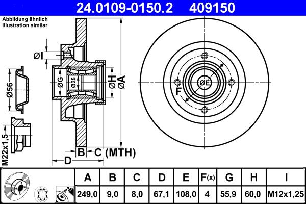 ATE 24.0109-0150.2 - Тормозной диск parts5.com