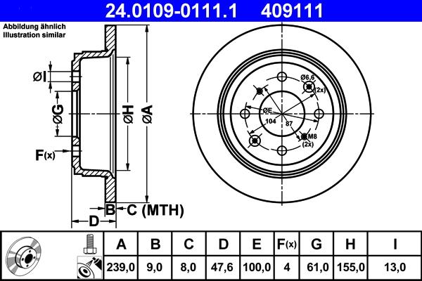 ATE 24.0109-0111.1 - Тормозной диск parts5.com