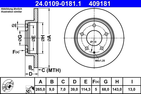 ATE 24.0109-0181.1 - Тормозной диск parts5.com