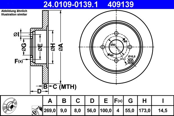 ATE 24.0109-0139.1 - Тормозной диск parts5.com