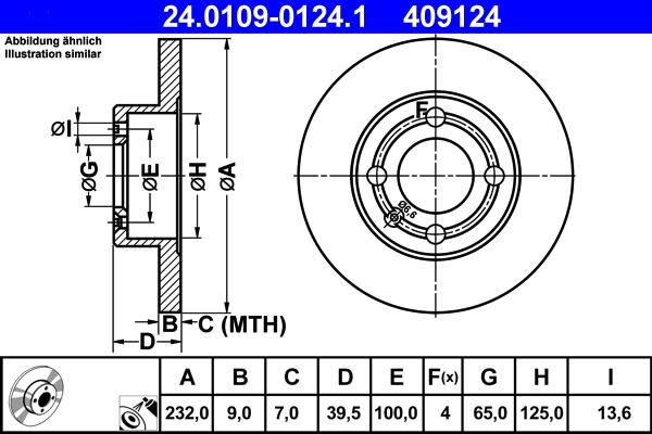 ATE 24.0109-0124.1 - Тормозной диск parts5.com