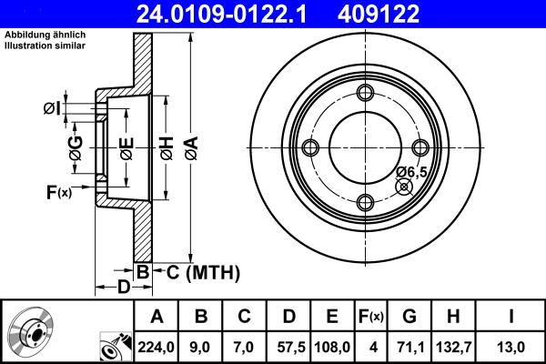 ATE 24.0109-0122.1 - Тормозной диск parts5.com