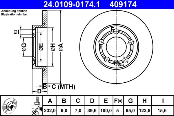 ATE 24.0109-0174.1 - Тормозной диск parts5.com