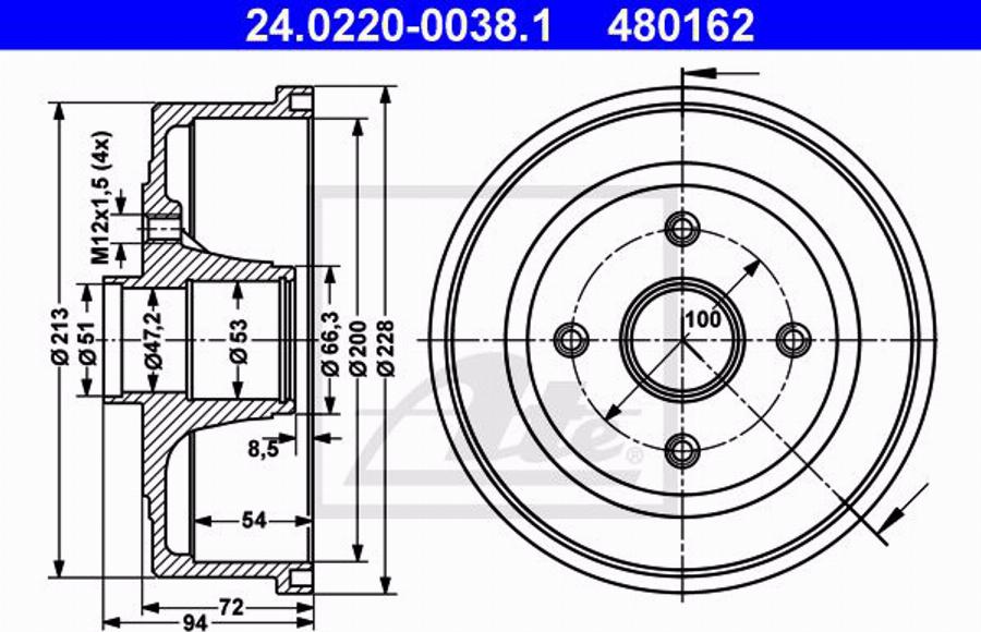 ATE 24.0101-3803.2 - Комплект принадлежностей, тормо parts5.com