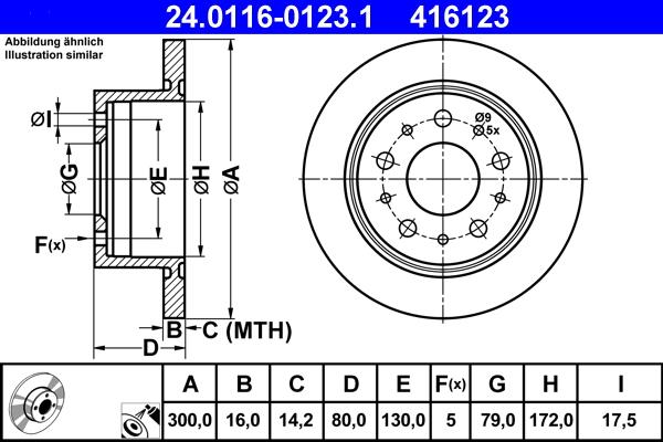 ATE 24.0116-0123.1 - Тормозной диск parts5.com