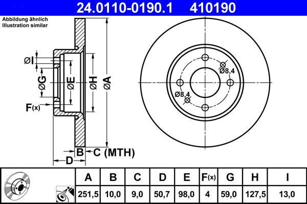 ATE 24.0110-0190.1 - Тормозной диск parts5.com