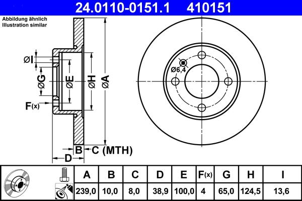 ATE 24.0110-0151.1 - Тормозной диск parts5.com