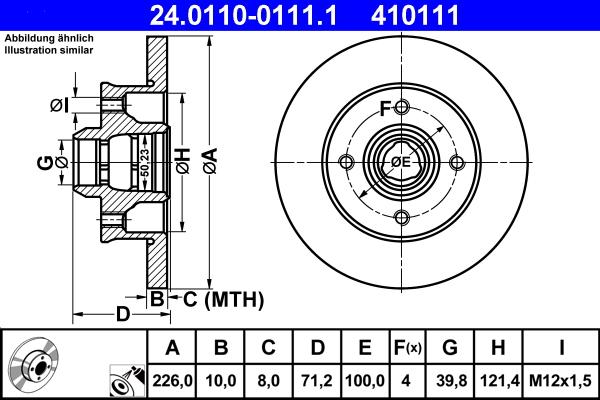 ATE 24.0110-0111.1 - Тормозной диск parts5.com