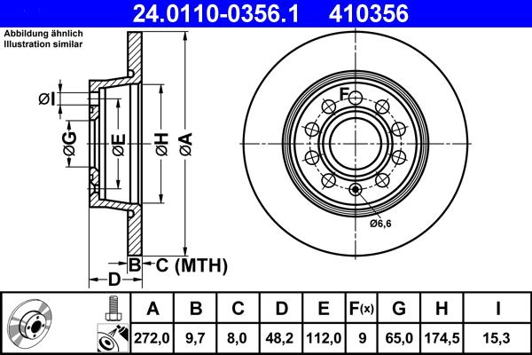 ATE 24.0110-0356.1 - Тормозной диск parts5.com