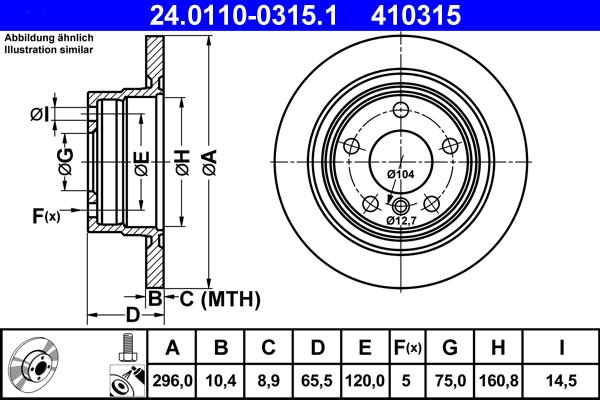 ATE 24.0110-0315.1 - Тормозной диск parts5.com