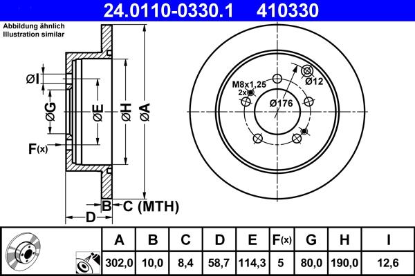 ATE 24.0110-0330.1 - Тормозной диск parts5.com