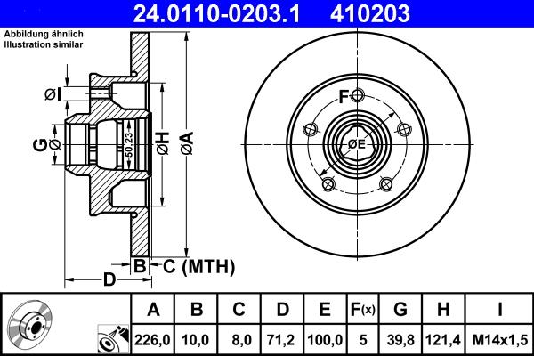 ATE 24.0110-0203.1 - Тормозной диск parts5.com