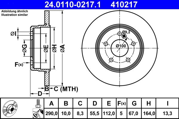 ATE 24.0110-0217.1 - Тормозной диск parts5.com