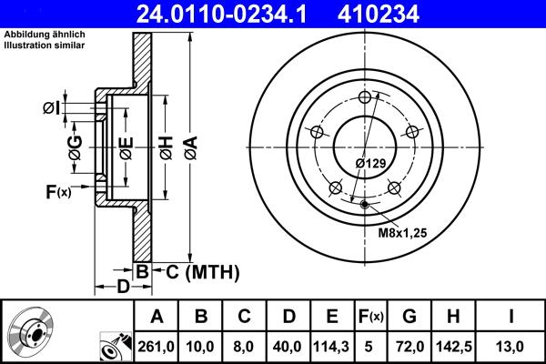 ATE 24.0110-0234.1 - Тормозной диск parts5.com