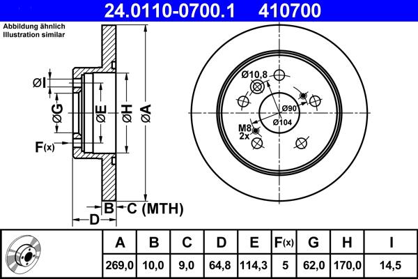 ATE 24.0110-0700.1 - Тормозной диск parts5.com