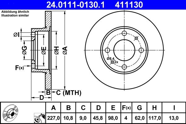 ATE 24.0111-0130.1 - Тормозной диск parts5.com