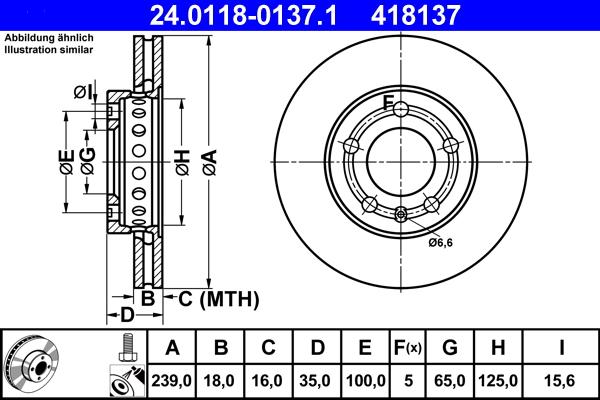 ATE 24.0118-0137.1 - Тормозной диск parts5.com