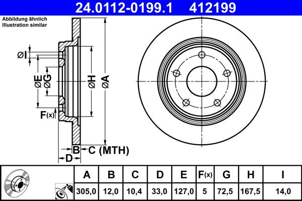 ATE 24.0112-0199.1 - Тормозной диск parts5.com