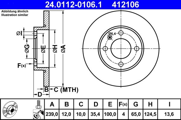 ATE 24.0112-0106.1 - Тормозной диск parts5.com