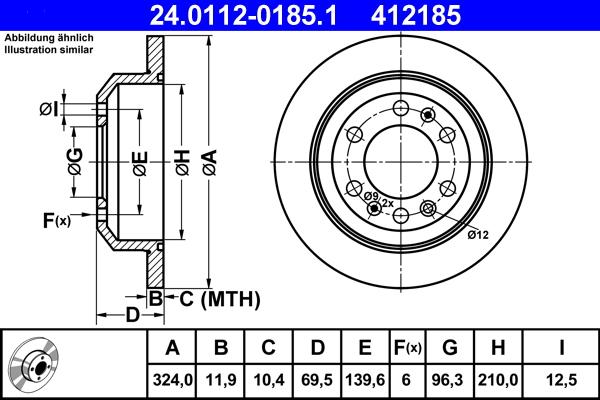 ATE 24.0112-0185.1 - Тормозной диск parts5.com