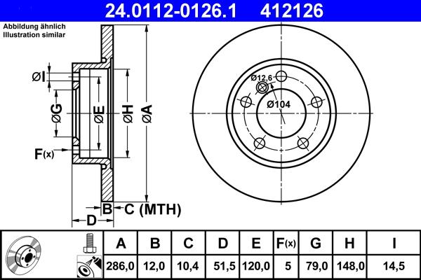 ATE 24.0112-0126.1 - Тормозной диск parts5.com