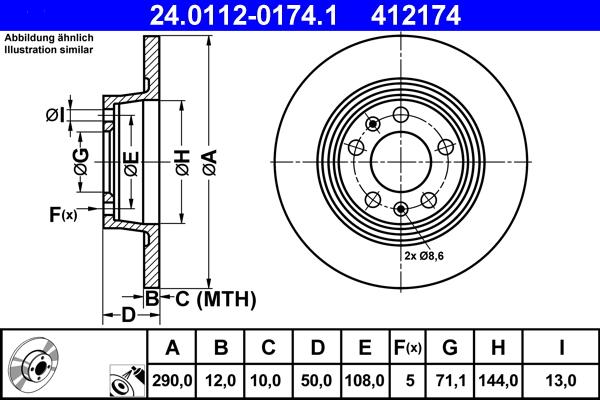 ATE 24.0112-0174.1 - Тормозной диск parts5.com