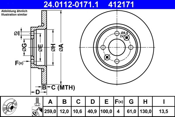 ATE 24.0112-0171.1 - Тормозной диск parts5.com