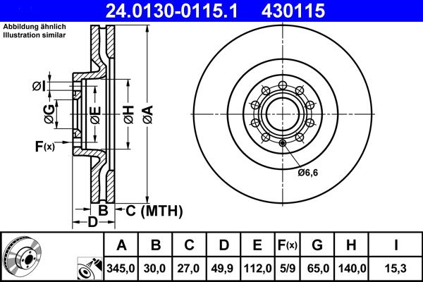 ATE 24.0130-0115.1 - Тормозной диск parts5.com