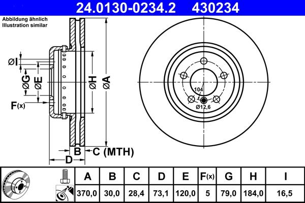 ATE 24.0130-0234.2 - Тормозной диск parts5.com