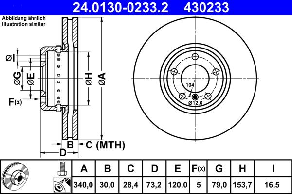 ATE 24.0130-0233.2 - Тормозной диск parts5.com