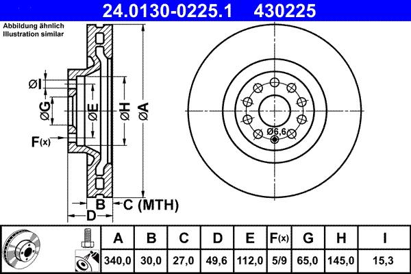 ATE 24.0130-0225.1 - Тормозной диск parts5.com