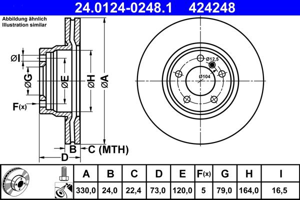 ATE 24.0124-0248.1 - Тормозной диск parts5.com