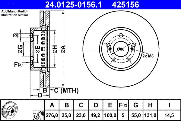 ATE 24.0125-0156.1 - Тормозной диск parts5.com