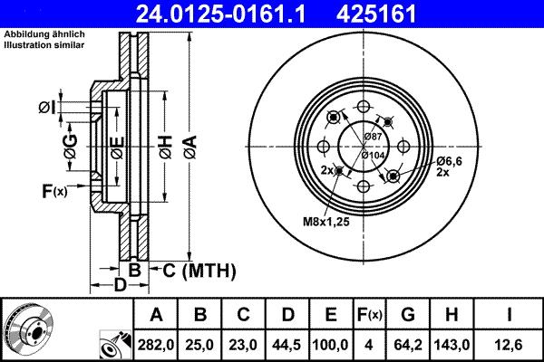 ATE 24.0125-0161.1 - Тормозной диск parts5.com