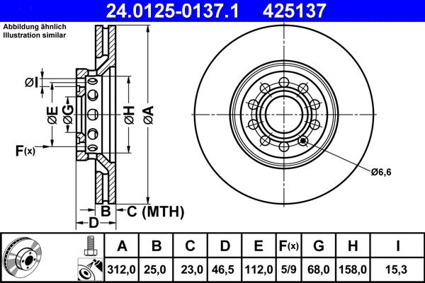 ATE 24.0125-0137.1 - Тормозной диск parts5.com