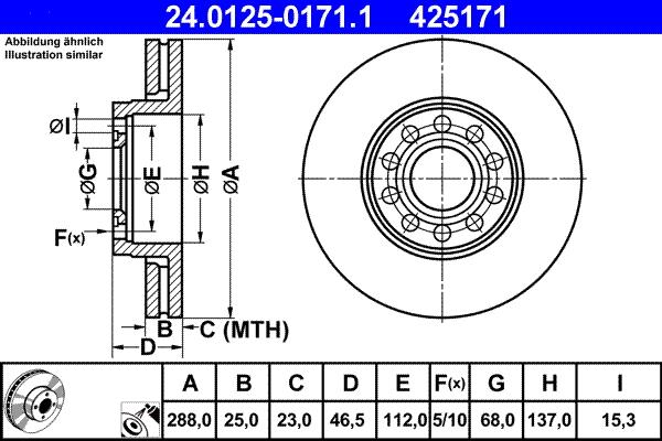 ATE 24.0125-0171.1 - Тормозной диск parts5.com