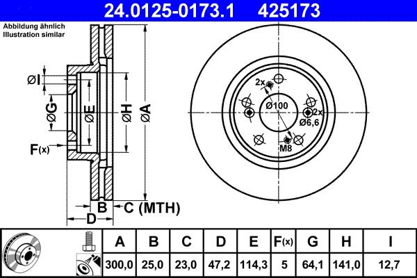 ATE 24.0125-0173.1 - Тормозной диск parts5.com
