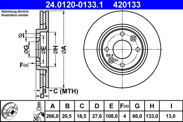 ATE 24.0120-0133.1 - Тормозной диск parts5.com