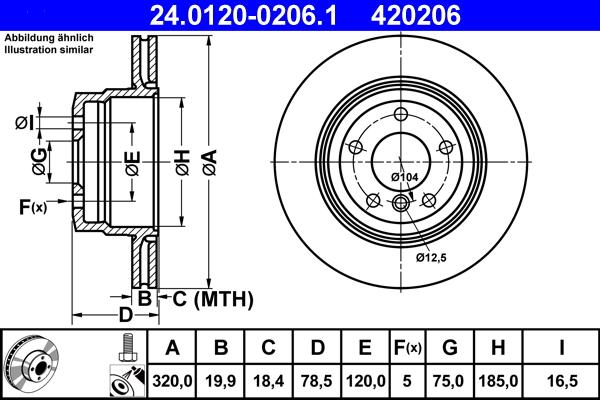 ATE 24.0120-0206.1 - Тормозной диск parts5.com