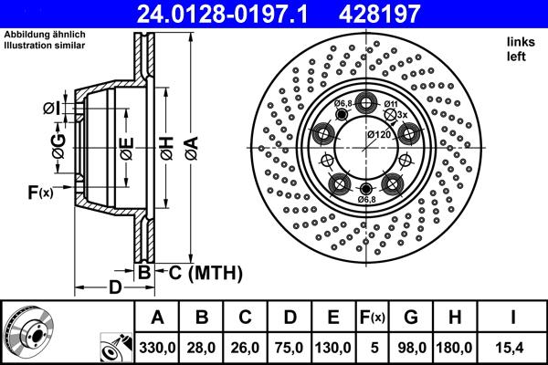 ATE 24.0128-0197.1 - Тормозной диск parts5.com