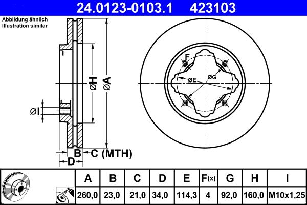 ATE 24.0123-0103.1 - Тормозной диск parts5.com