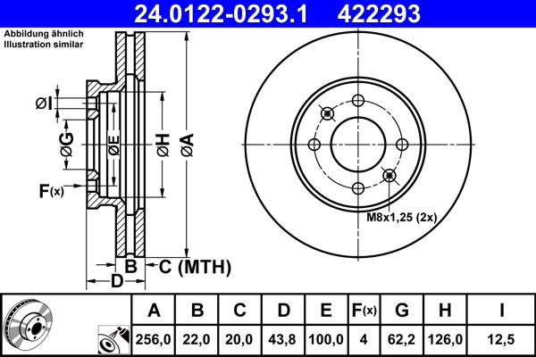 ATE 24.0122-0293.1 - Тормозной диск parts5.com