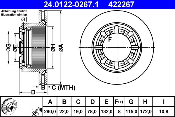 ATE 24.0122-0267.1 - Тормозной диск parts5.com