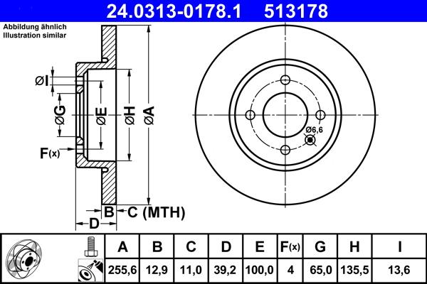 ATE 24.0313-0178.1 - Тормозной диск parts5.com