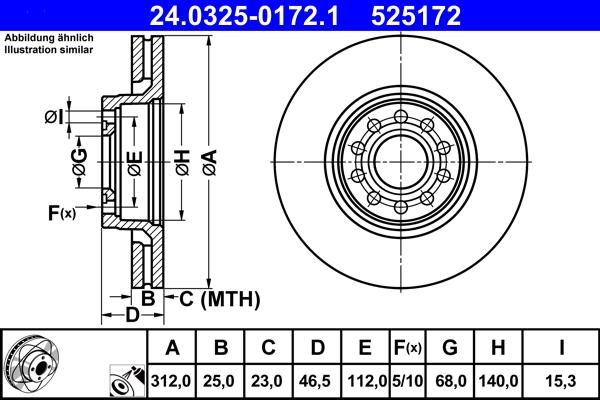 ATE 24.0325-0172.1 - Тормозной диск parts5.com