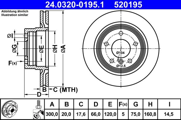 ATE 24.0320-0195.1 - Тормозной диск parts5.com