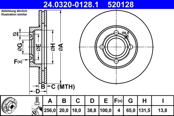 ATE 24.0320-0128.1 - Тормозной диск parts5.com